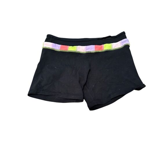Lululemon reversible biker shorts black sz 8 women’s active workout - Picture 1 of 8